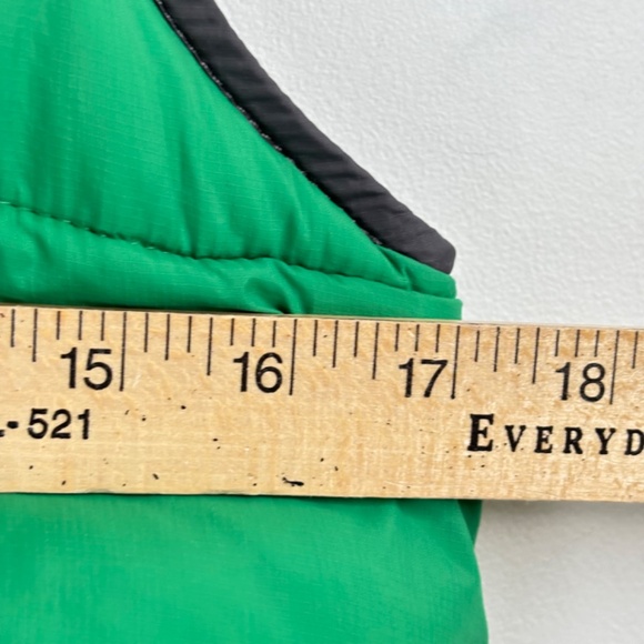 Mini Boden Colorblock Puffer Vest 9-10Y Snap Pockets Green Yellow Outdoor Fall - Picture 9 of 10